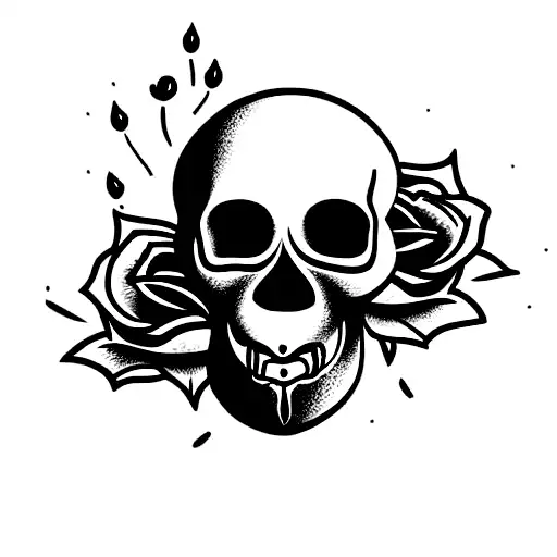 Skull With Roses