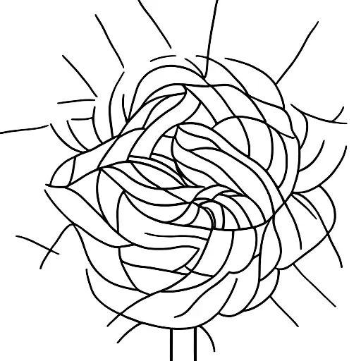 A Minimalist Tattoo Of A Gavel Intertwined With A Sunflower Stem