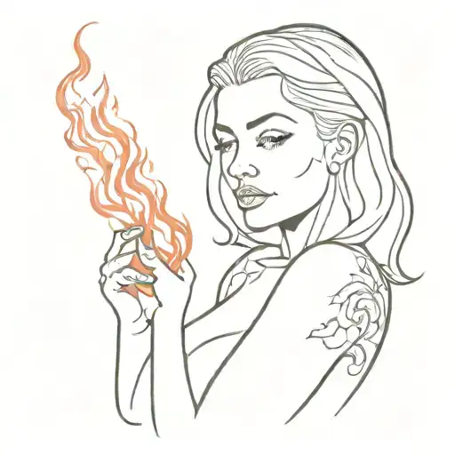 Create A Tattoo With Fire Breath Bitch And Queen