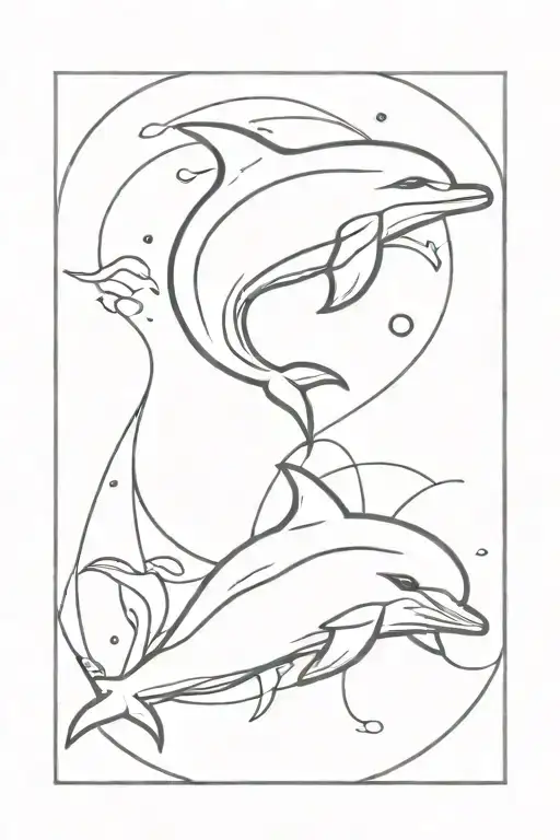 Dolphin Forming Heart