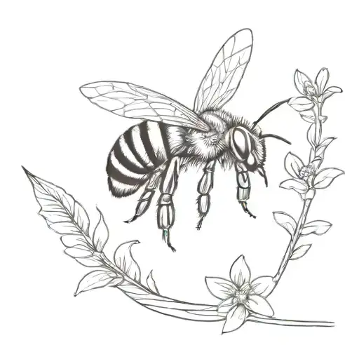 Red Dwaft Honey Bee Collecting Nectar