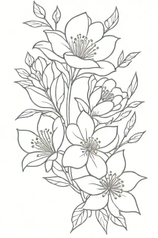 Fine Line Flower Bouquet