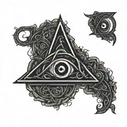 Trinity Knot Celtic With Evil Eye Symbol