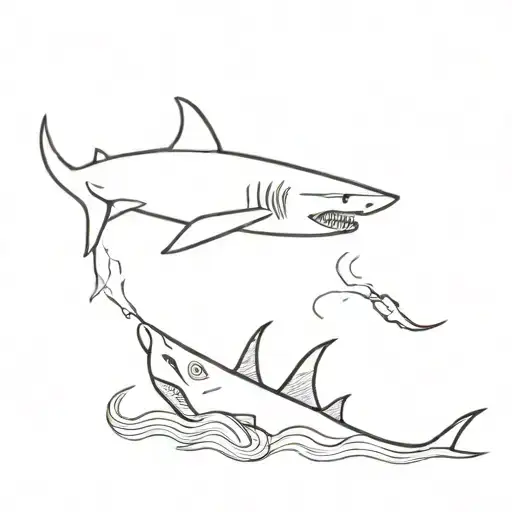 Shark Smoking Cigarette