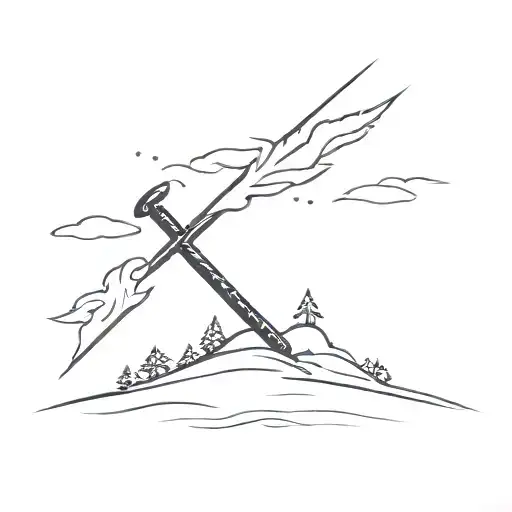 Sword On Snowy Broom Hill