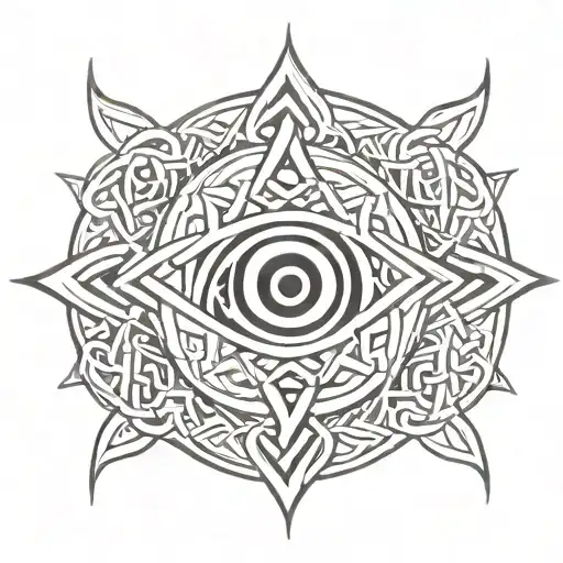 Celtic Knot Evil Eye Surrounded Protection