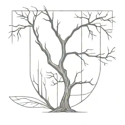 Skinny Half Dead Tree