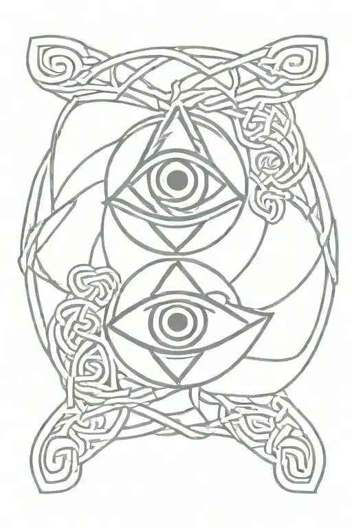 Celtic Knot Evil Eye Surrounded Protection