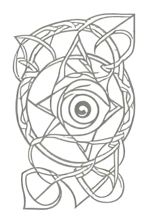 Celtic Knot Evil Eye Symbol Integrated