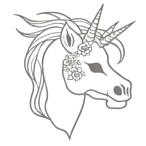 Skull Cute Unicorn