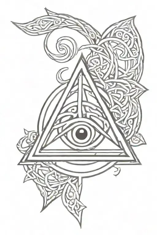 Celtic Triquetra Evil Eye Inside
