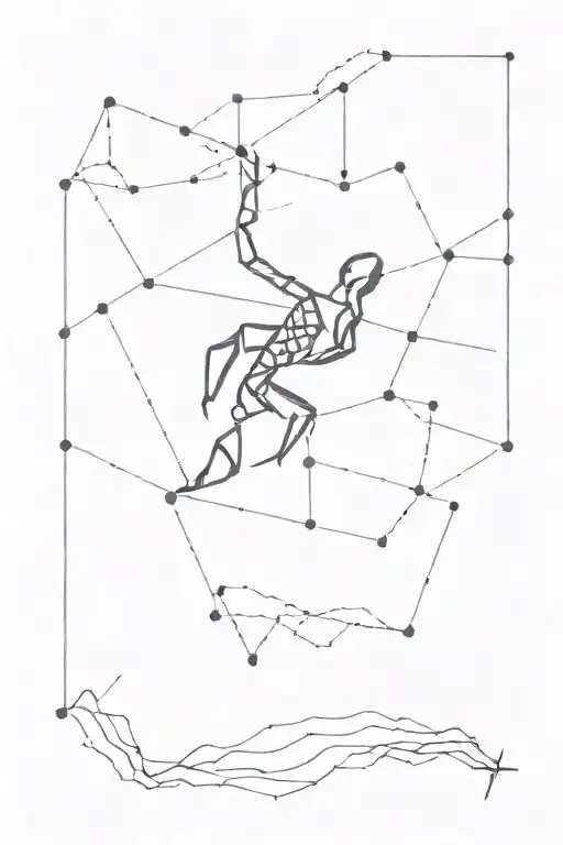 Scorpio Constellation And A Lightning Background