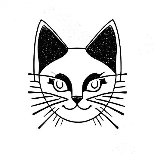 Cat Face Fineline Infinit Line