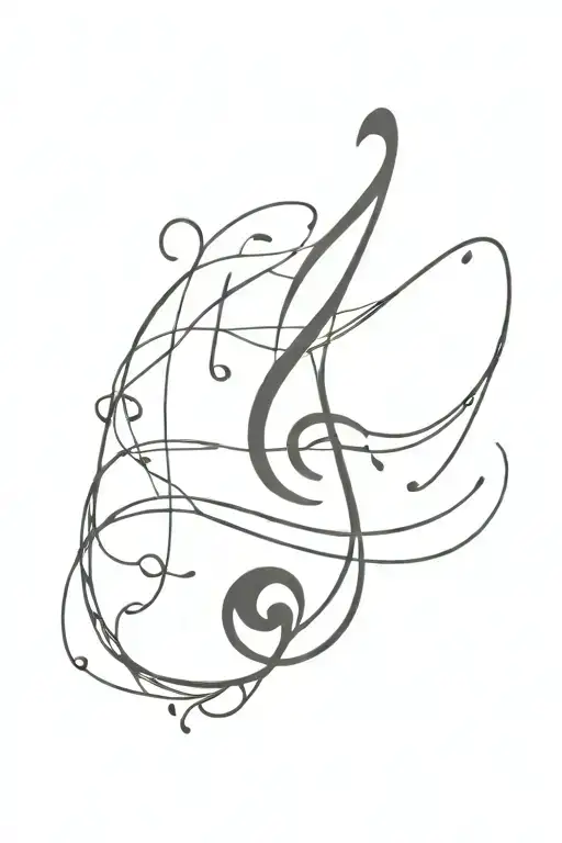 Music Note Intertwined