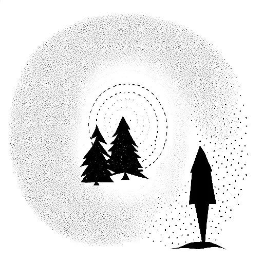 Ghost In Woods With Mirrorball And Rainbow