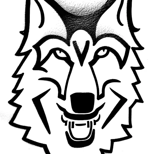 Scout Wolf Head Withe The Name Akela Under It