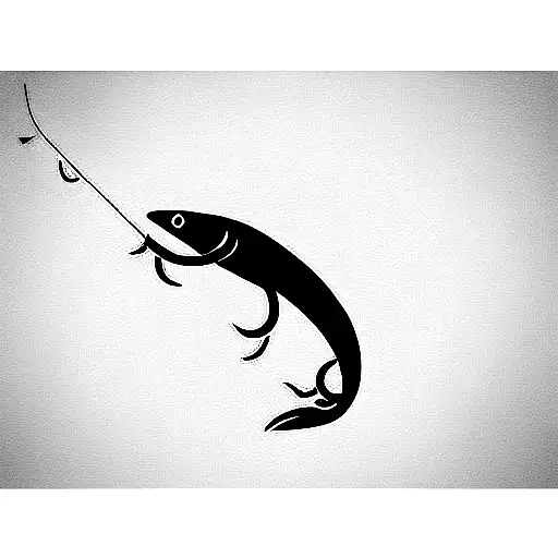 Fishing Hook With Live Worm