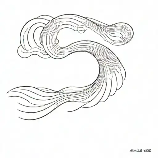 A Wave Hiding The Word Allie In Another Language