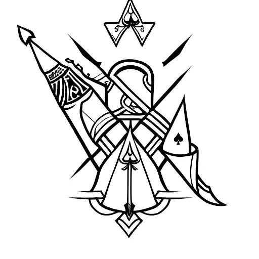 Arrow With Ace Of Spades Arrowhead