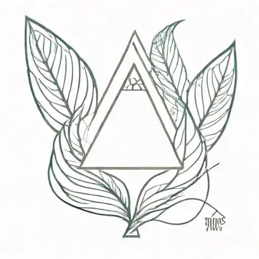 Peacock Feather With A Triangle