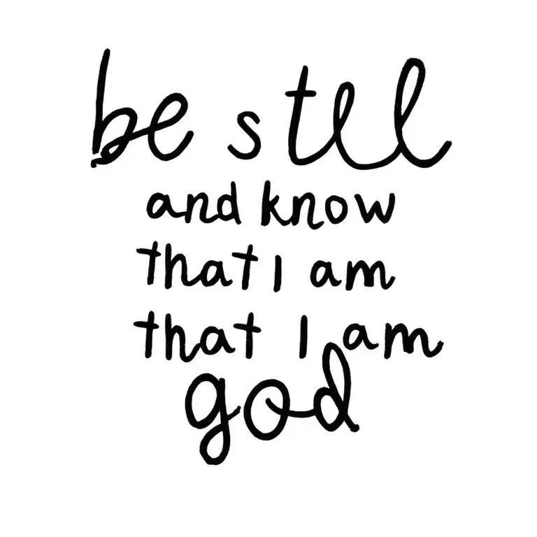 Be Still And Know That I Am God