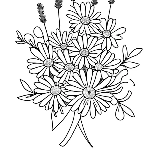 Lavender And Daisy Bouquet