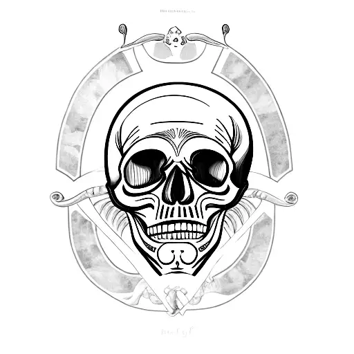 A Minimalist Skull With A Latin Quote About Mortality