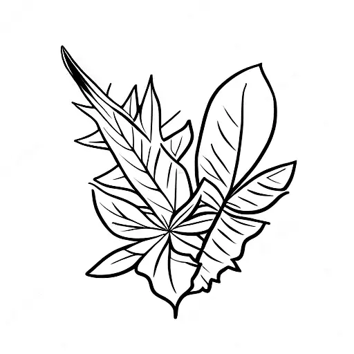 Marijuana Leaf With Smoke