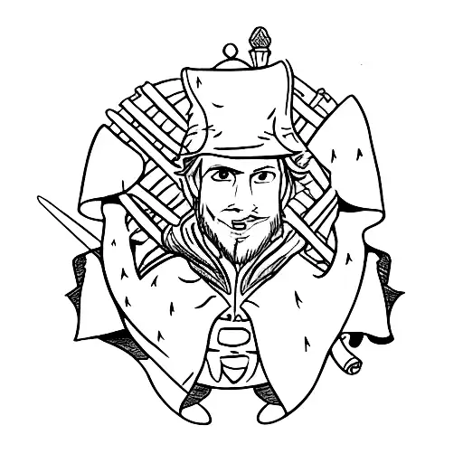 Discreet Tattoo Of Robin Hood From The Walt Disney Film