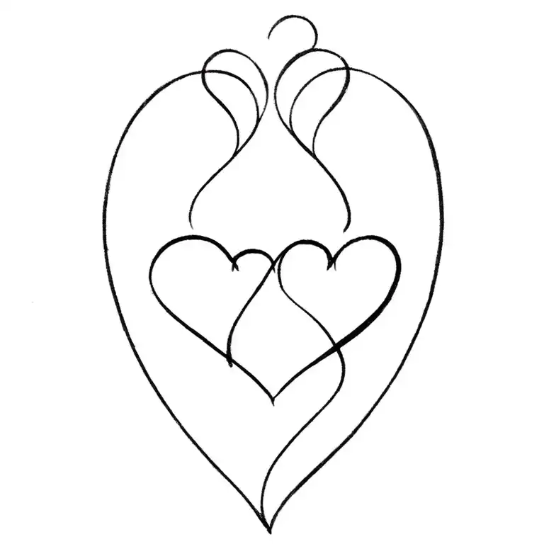 Ai Simpel Hearts Beside Eachother