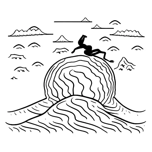 Handstand On Desert Dunes With Ocean In Background