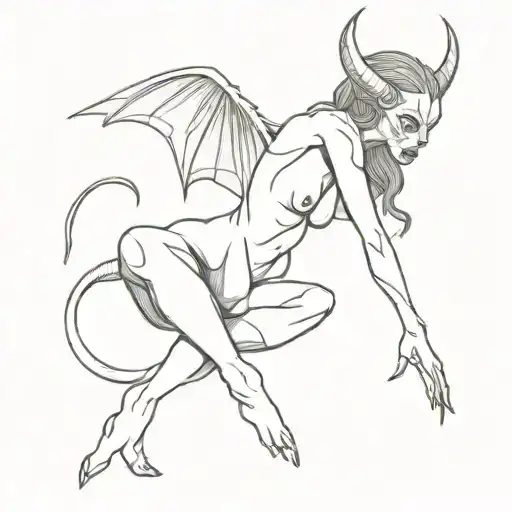 Nude Demon Girl