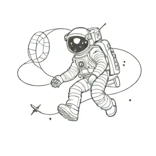 An Astronaut Looking At The Sky