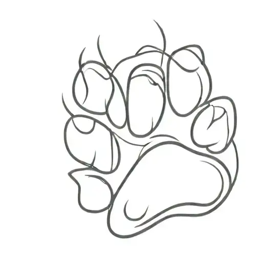 Masculine Dog Paw Print