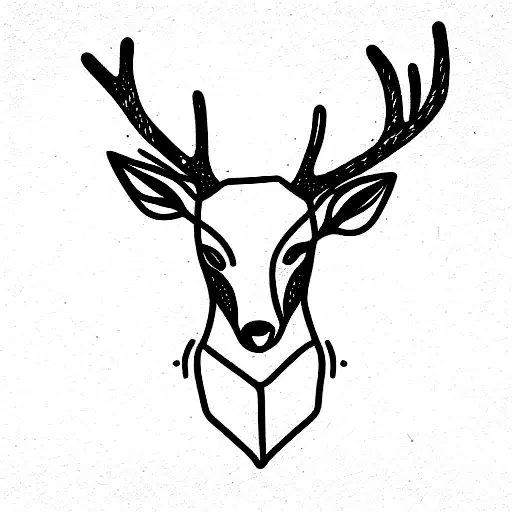 Deer With Small Antlers