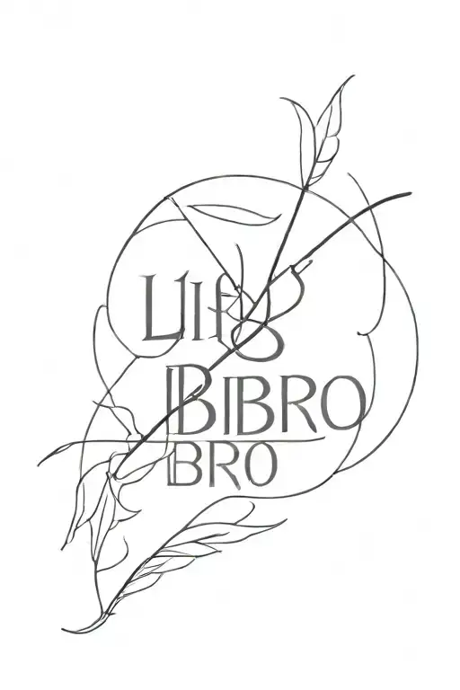 Word Tattoo That Says Lil Bro