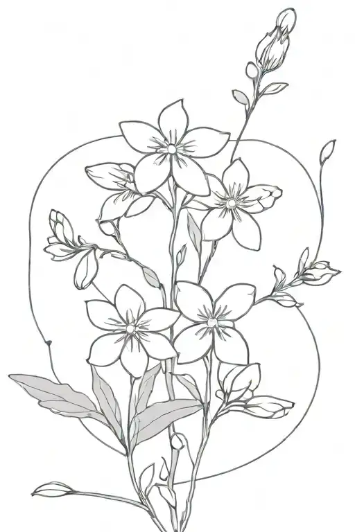 Thin Forget-me-not Line