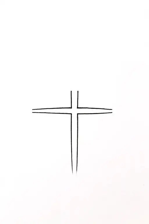 Cross With Straight Line