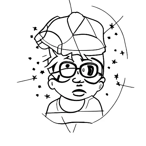 Design A Minimalist Tattoo Of A Footballing Kid Who Dreams To Be A Star