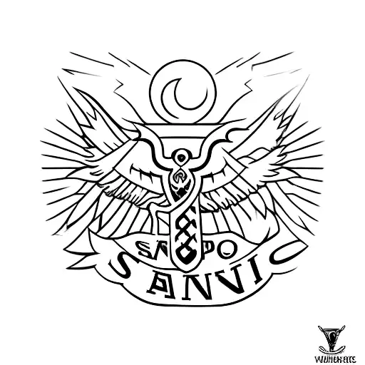 San Lorenzo Football Club Emblem With A Minimalist Crow Perched On Top