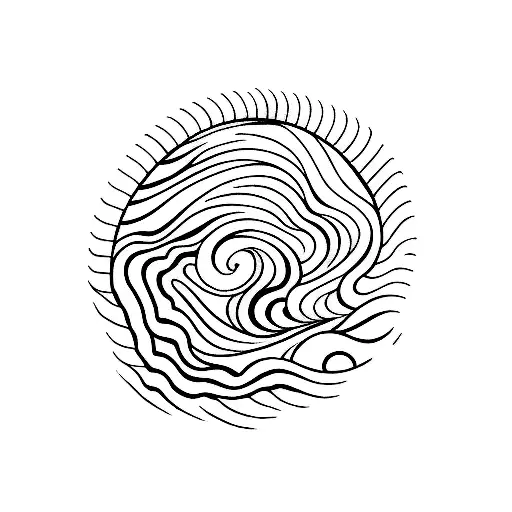 Simple Wave With Sunset