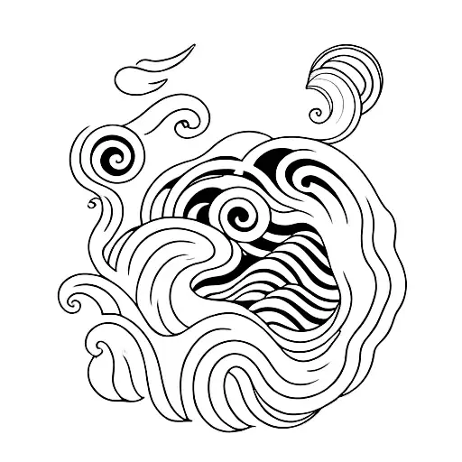 Simple Wave With Sunset