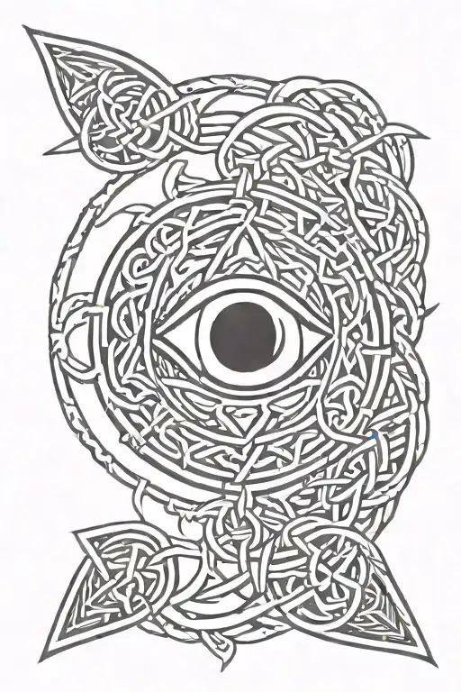 Celtic Knot Evil Eye Surrounded Symbol Intertwined