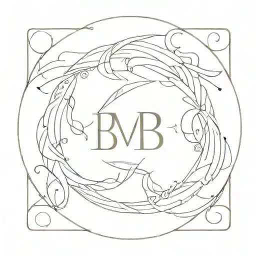 Letters Bmp Infused Together In A Circle