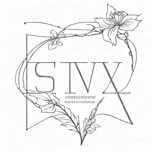 Three Letter Vs Fine Line Art