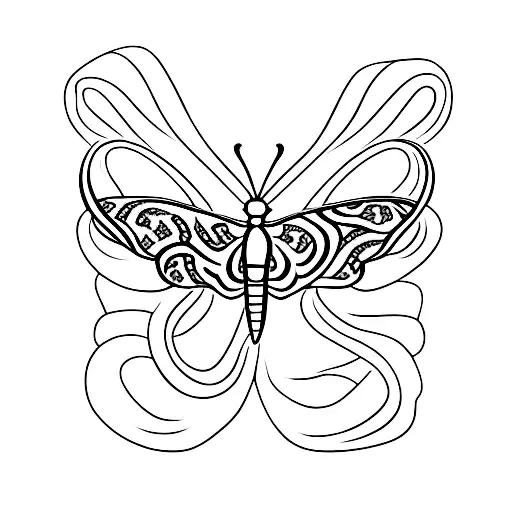 Butterfly Above Snake