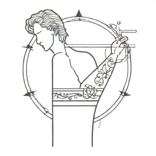 Long Tattoo On The Whole Arm - There Are Cards And Drugs And At The Top There Is The Gate To Heaven