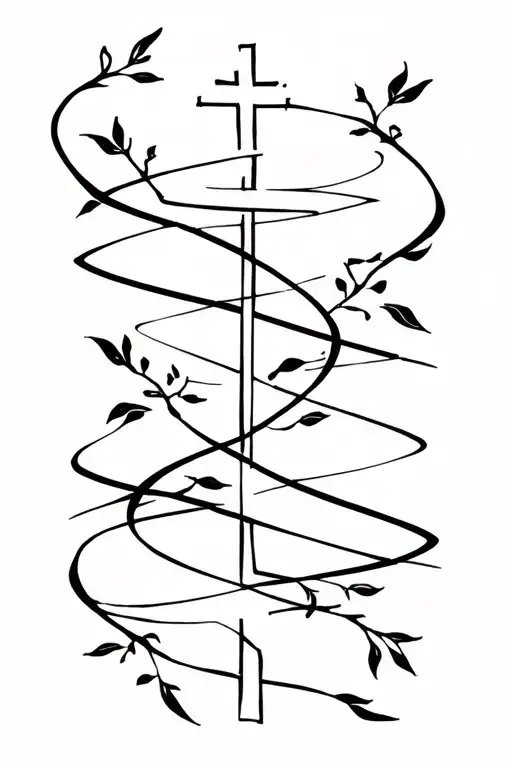 Crosses And Vines Wrapped