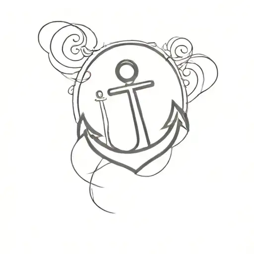 A And Ring And Anchor