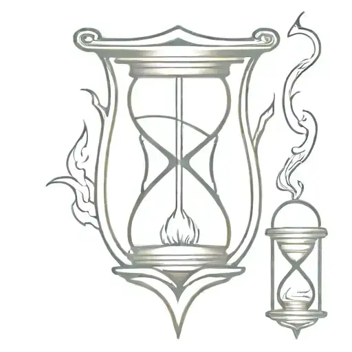 Flames Shaped As Hourglass